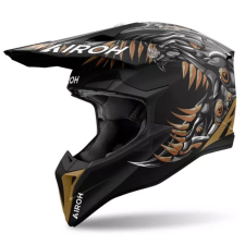 AIROH Wraaap Cyborg motokrossz bukósisak matt fekete bukósisak