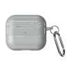  AirPods 3 tartó - Carbon mintás szürke, karabinerrel