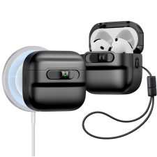 Airpods 4 tartó: ESR Pulse HALOLOCK MAGSAFE AirPods 4 tartó - fekete tok fülhallgató, fejhallgató tok