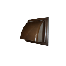 AIRVENT MŰANYAG SZELLŐZŐRÁCS ESŐVÉDŐ ELŐLAPPAL, CSŐCSONKKAL 125 MM BARNA hűtés, fűtés szerelvény