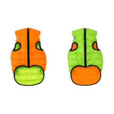 AiryVest kutyaruha kifordítható, M 50,narancs-világos zöld kutyaruha