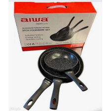  AIWA LOZ-7023 serpenyő szett 3 részes kovácsolt aluminium edény