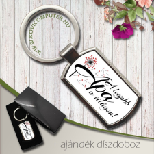  Ajándék apáknak - Feliratos kulcstartó kulcstartó