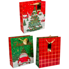  Ajándék tasak kari mintával 32x26cm dekorációs kellék