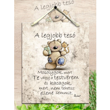  Ajándék testvérnek - Falikép a legjobb tesónak grafika, keretezett kép