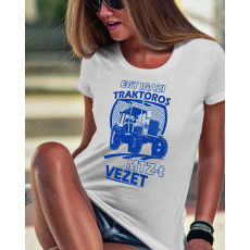  Ajándék traktorosoknak - MTZ-t vezet női póló