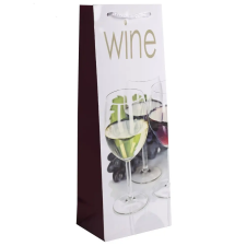  Ajándéktasak boros f.wine+pohár 10x33x9cm dekorációs kellék