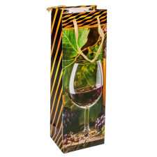  Ajándéktasak boros levéllel 12x36cm dekorációs kellék