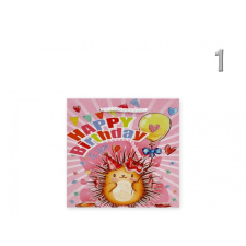  Ajándéktasak Happy Birthday állatos glitteres kicsi 15x6x15cm 4féle 02811 ajándéktasak
