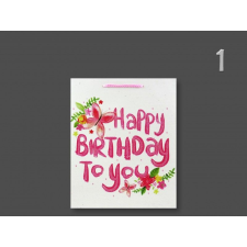  Ajándéktasak Happy Birthday watercolor közép 18x8x23cm 4féle 03192 ajándéktasak