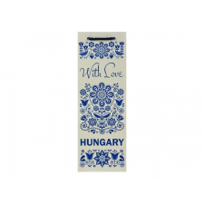  Ajándéktasak italos Hungary with love kék 12,5x10x34cm 02133 ajándéktasak