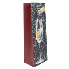  Ajándéktasak italos pezsgő 12x36cm dekorációs kellék