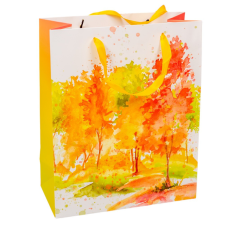  Ajándéktasak őszi erdő 26x32cm dekorációs kellék