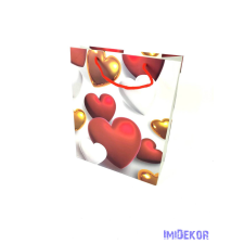  Ajándéktáska 32x25,5x10 cm - Szív mintás 2 A dekorációs kellék