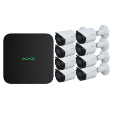 AJAX NVR BL - 16 Csatornás hálózati rögzítő - Fekete +8db Dahua 4 Mpx-es IP kamera megfigyelő kamera tartozék