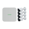 AJAX NVR WH - 8 Csatornás hálózati rögzítő - Fehér +4db Dahua 4Mpx-es IP kamera
