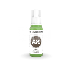 AK-interactive - Acrylics 3rd generation Luminous Green INK 17ml - akrilfesték AK11225 akrilfesték
