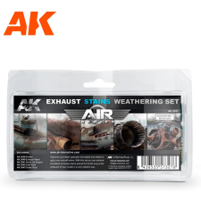 AK-interactive AK INTERACTIVE Exausts & Stains Weathering Set akrilfesték készlet 5x 35ml makett