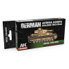 AK-interactive AK INTERACTIVE German Afrika Korps Colors 1941-1943 lakk alapú festék készlet 6x 17ml