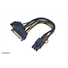 Akasa 2x SATA - 6pin PCIe Adapterkábel 15cm kábel és adapter