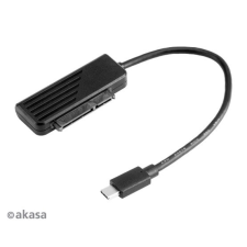 Akasa ADA Akasa USB3.1 Type-C kábel 2,5&quot; SATA SSD ÉS HDD adapter - 20cm - AK-AU3-06BK kábel és adapter