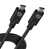 Akasa AK-CBUB67-10BK USB-C apa - USB-C apa 3.0 Adat és töltő kábel - Fekete (1m)