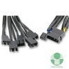 Akasa FLEXA FP5 4pin Molex -> 5x 4pin PWM ventilátor kábel 45cm /AK-CBFA03-45/ (AK-CBFA03-45)