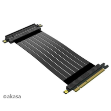 Akasa RISER BLACK X2 Mark IV Premium PCIe 4.0 x16 riser cable - 20cm kábel és adapter