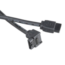 Akasa SATA3 adatkábel 90°-ban elforgatott 50cm fekete (AK-CBSA01-05BK) (AK-CBSA01-05BK) kábel és adapter