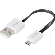 Akasa USB adatkábel, töltőkábel, USB mikro 2.0 fekete, 15cm lapos kivitel, Akasa (AK-CBUB16-15BK) kábel és adapter
