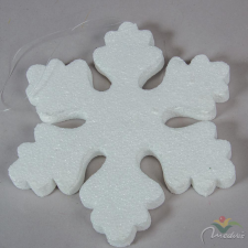  Akasztós hungarocell hópihe fehér 25cm dekorációs kellék