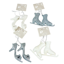  Akasztós kori, magassarkú glitteres 7cm 2db-os csomag karácsonyfadísz