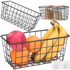  AKASZTÓS KOSÁR FÉM SZERVEZŐ AKASZTÓS KONYHAI POLC FEKETE papírárú, csomagoló és tárolóeszköz