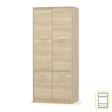  Akasztós szekrény 4D polcokkal, sonoma tölgyfa, TEYO bútor