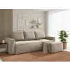  AKCIÓ Bézs kinyitható sarokkanapé CAVELO, kétoldalas II. osztály