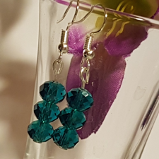  Akciós csiszolt üveg kézműves fülbevaló /1/ fülbevaló