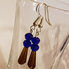  Akciós csiszolt üveg kézműves fülbevaló /4/ fülbevaló