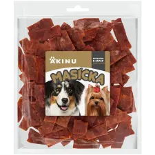 Akinu szárított hús kutyának, 300 g - nyúlcsíkok jutalomfalat kutyáknak