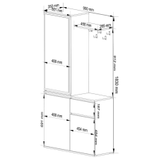  AKORD Entro Előszobai Szekrényrendszer Fekete/Artisan Tölgy bútor