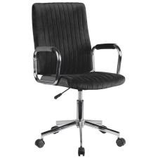 AKORD FD-24 Ergonomikus Velúr Irodai Szék Fekete forgószék