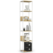 AKORD Furniture Factory 400-as Fém Loft Polc Fehér/artisan Tölgy bútor