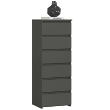 AKORD Furniture Factory 6 fiókos komód P109_40 - grafitszürke bútor