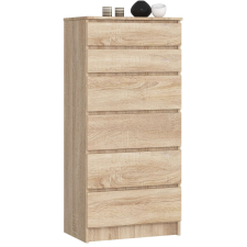 AKORD Furniture Factory 6 fiókos komód P130_60 - sonoma bútor