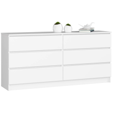 AKORD Furniture Factory 6 fiókos komód P77_160 - fehér bútor