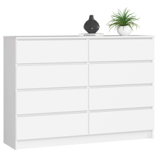 AKORD Furniture Factory 8 fiókos komód P99_138 - fehér bútor