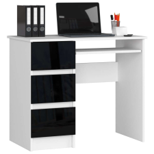 AKORD Furniture Factory A-6 Clp Íróasztal Fekete Fényes Baloldali íróasztal