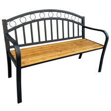 AKORD Furniture Factory ARUM Kerti pad - fekete/természetes fa kerti bútor