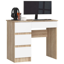 AKORD Furniture Factory Balkezes íróasztal P77_90 - sonoma/fehér íróasztal