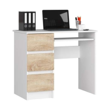 AKORD Furniture Factory Balkezes Számítógépasztal P77_90 - fehér-sonoma íróasztal
