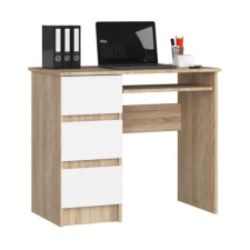 AKORD Furniture Factory Balkezes Számítógépasztal P77_90 - sonoma-fehér íróasztal